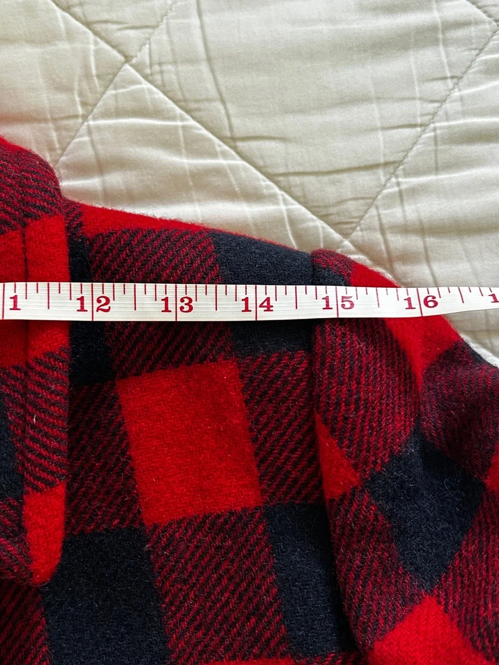 J Crew Red & Navy Buffalo Plaid Women's Wool Peacoat - Picture 14 of 14
